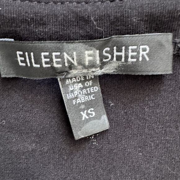 Eileen Fisher Womens Black Rayon Lycra Seamed Dress Sz XS Neutral Office - Picture 4 of 6